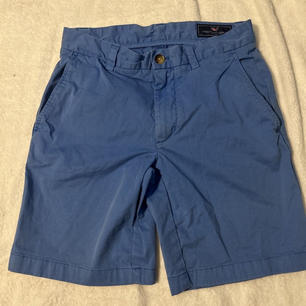 Vineyard Vines Dayboat Blue Chino Shorts Women's Size 28 (6-8) Small Coastal